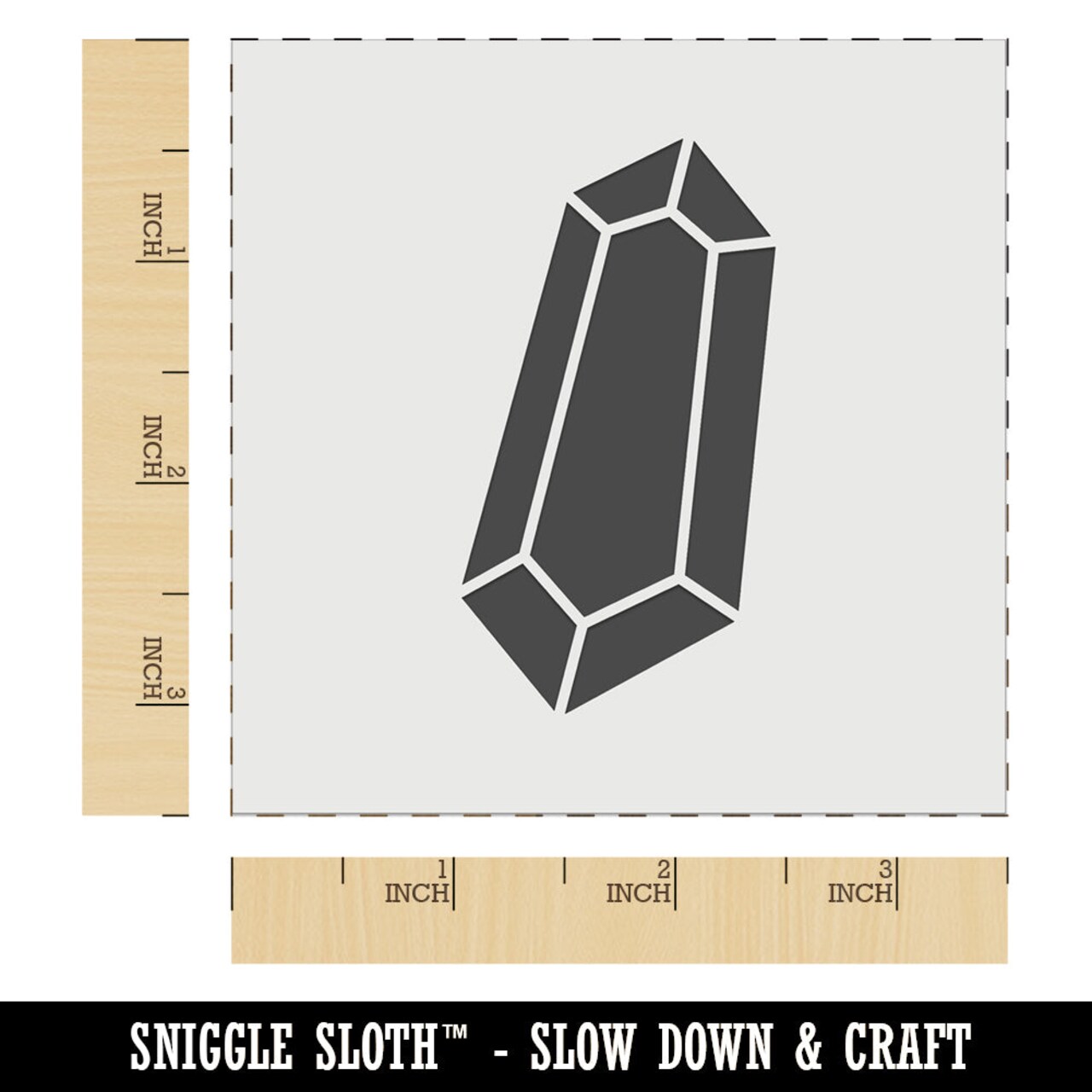 Geometric Crystal Gem Rock Wall Cookie DIY Craft Reusable Stencil